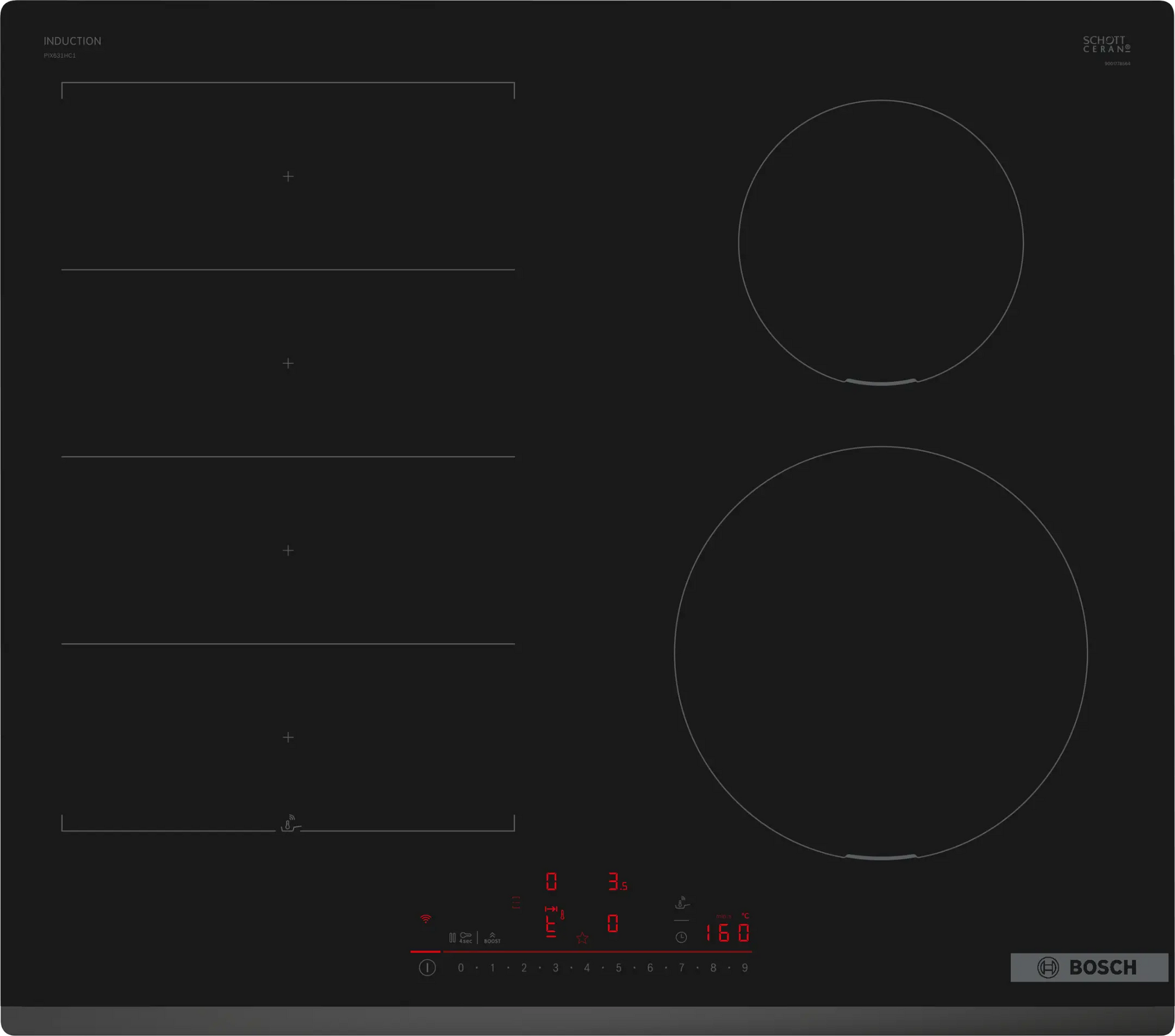 Bosch Series 6 60cm Induction Hob, Built-in