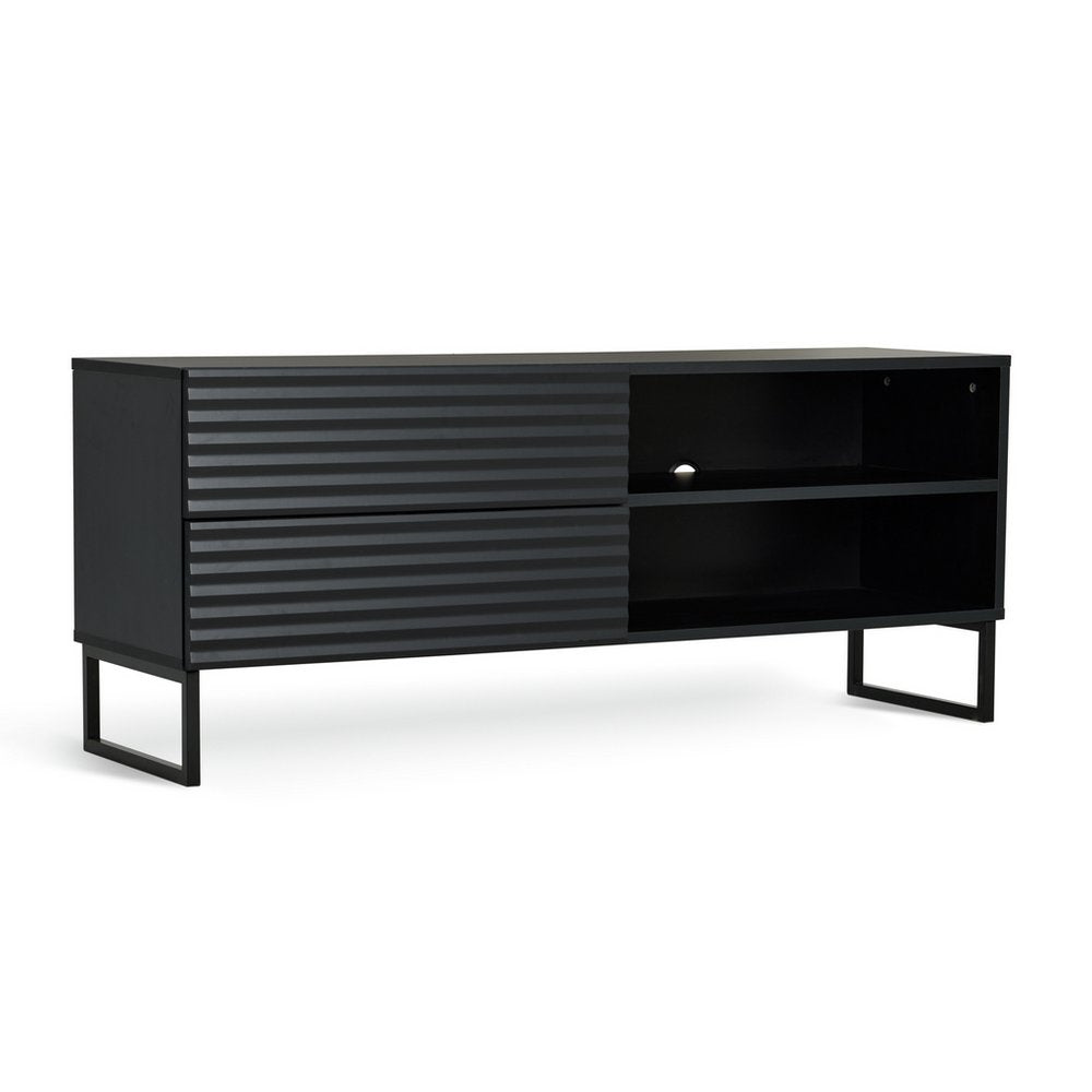 Habitat Tono 2 Drawer TV Unit 140cm - Black