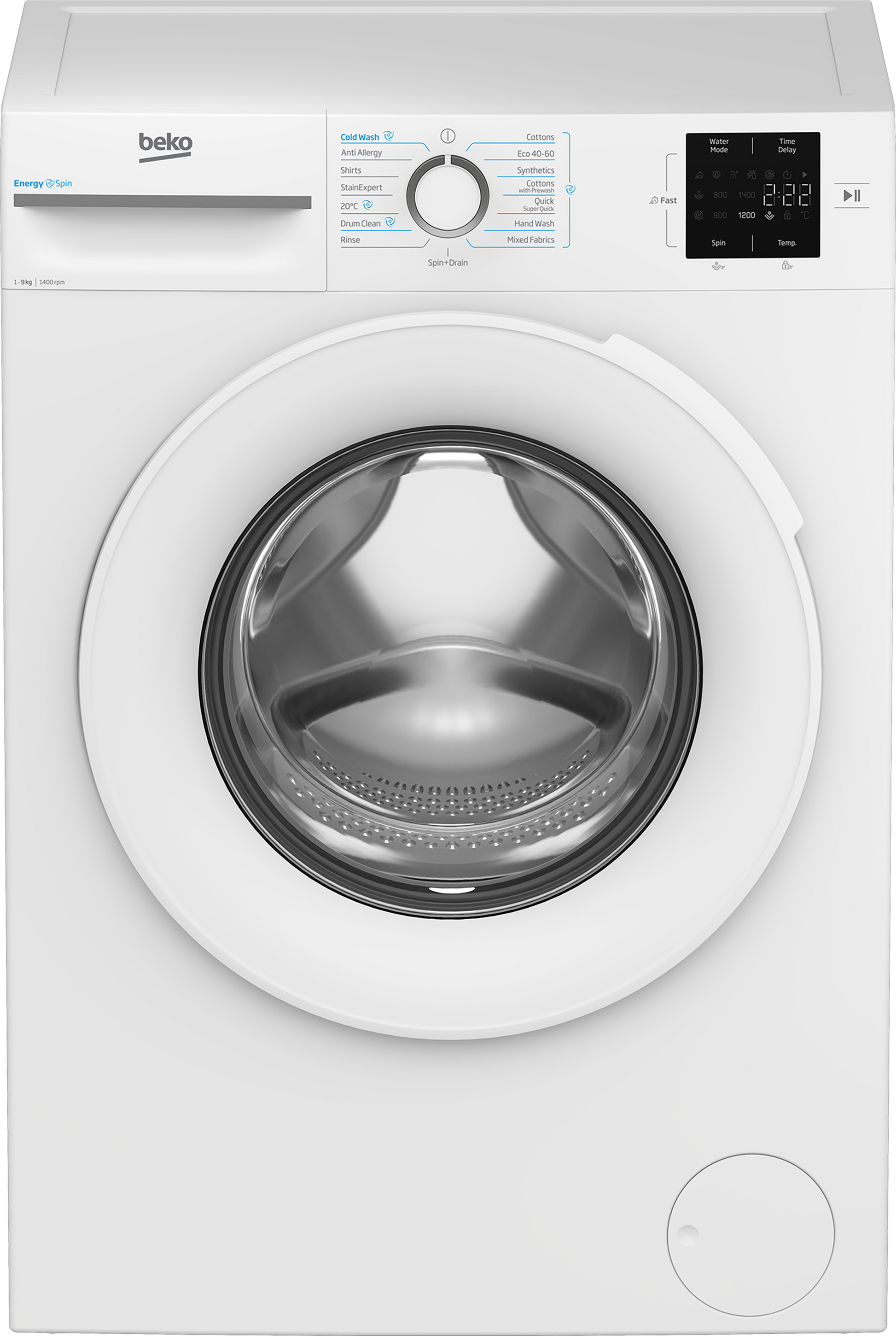 Beko EnergySpin BM3WT3941W 9kg 1400 Spin Washing Machine