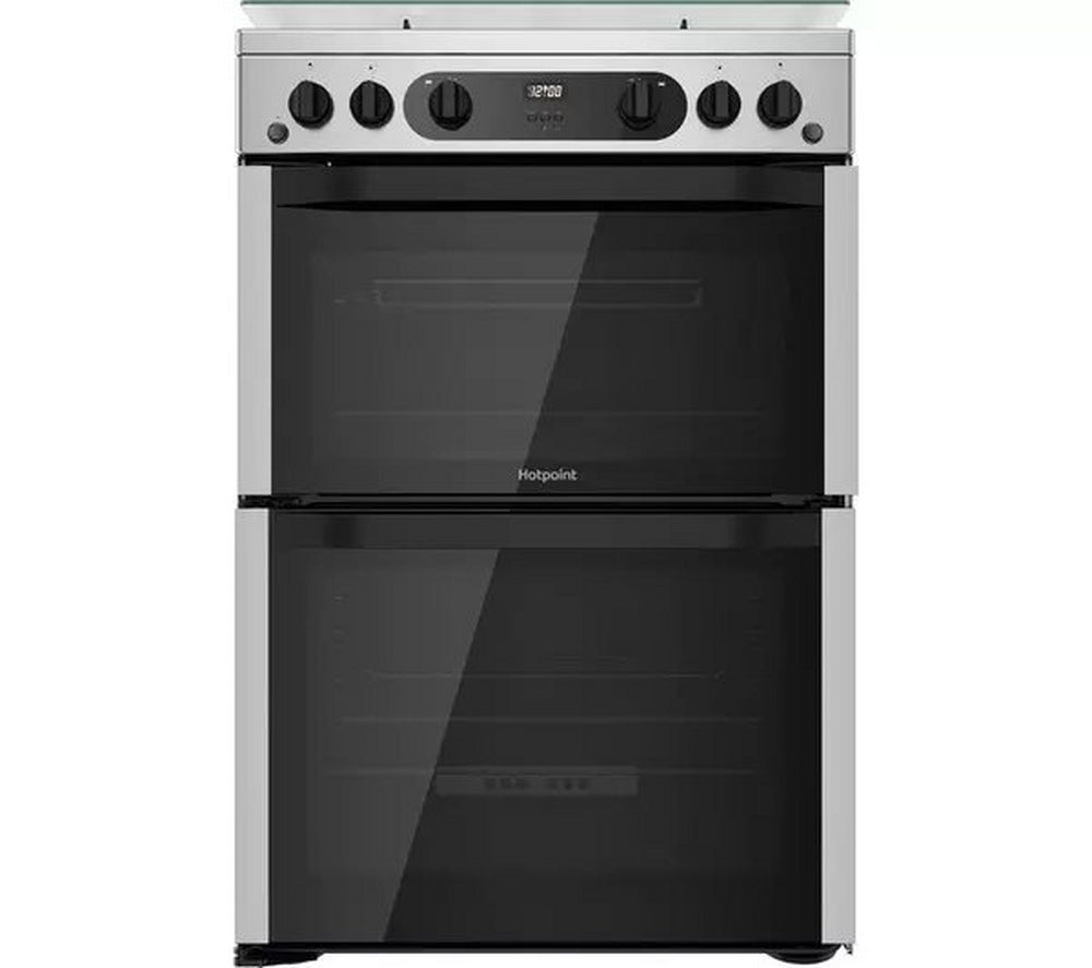 Hotpoint 60cm Double Oven Gas Cooker, Freestanding