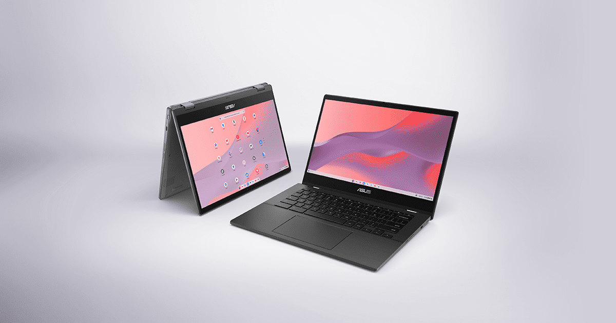 ASUS CM14 Flip 14 Zoll 2-in-1-Chromebook – MediaTek Kompanio 520, 128GB eMMC, Grau