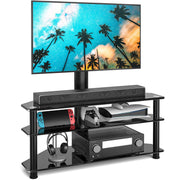 Rfiver TV-Ständer aus Glas für 32-70 Zoll Fernseher mit 3 Regalen