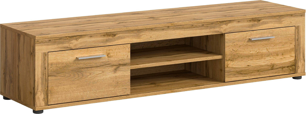 OTTO home Lowboard AOSTA, Breite 160 cm, Eiche-Optik, 2 Klappen und 2 offene Fächer