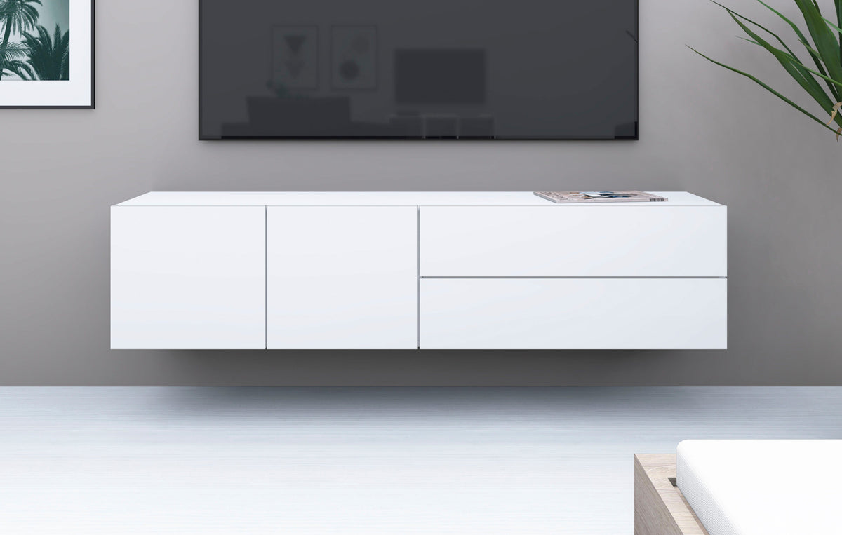 borchardt Möbel Lowboard Sophia, TV-Schrank in Schwarz, Breite 152 cm, 2 Türen und 2 Schubkästen