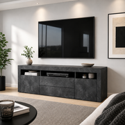 borchardt Möbel Lowboard "Santa Fé", TV-Schrank 166 cm breit, Schwarz/Grau