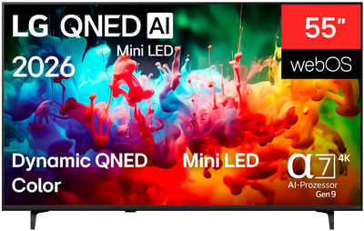 TCL 55 Zoll 55P8K-UK Smart 4K Ultra HD HDR QLED-Fernseher