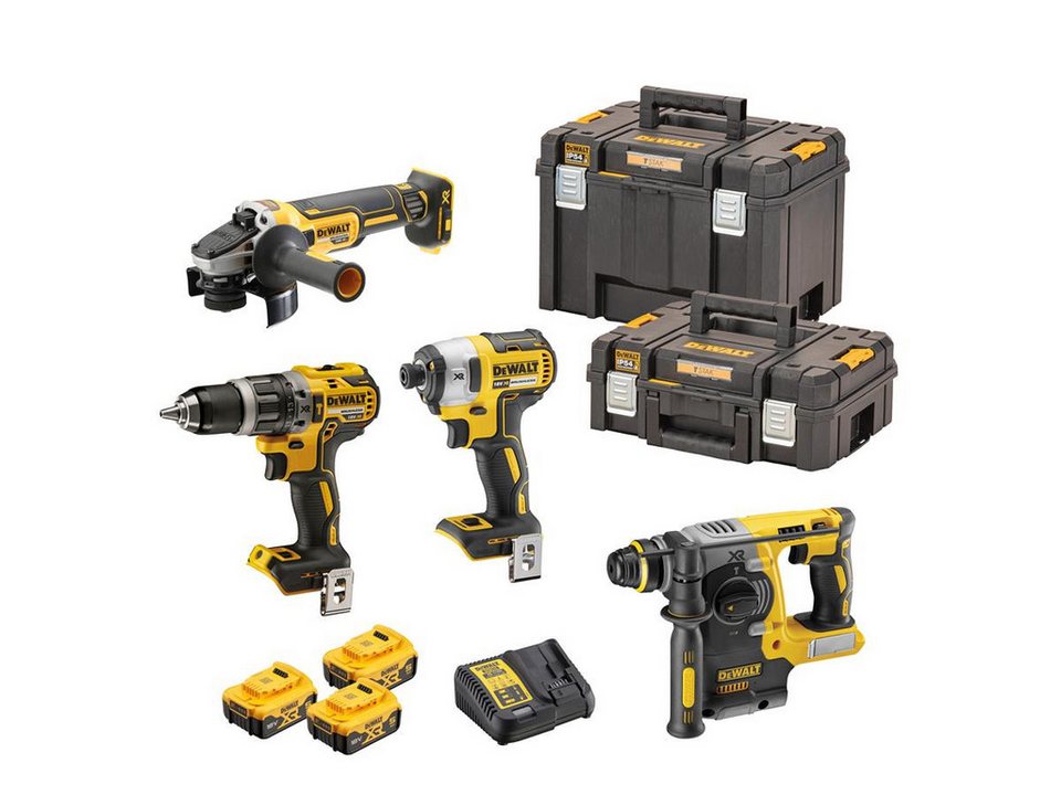 DeWalt Akku-Kombopack 4-tlg. 18 V – Set inklusive 3 Akkus und Ladegerät