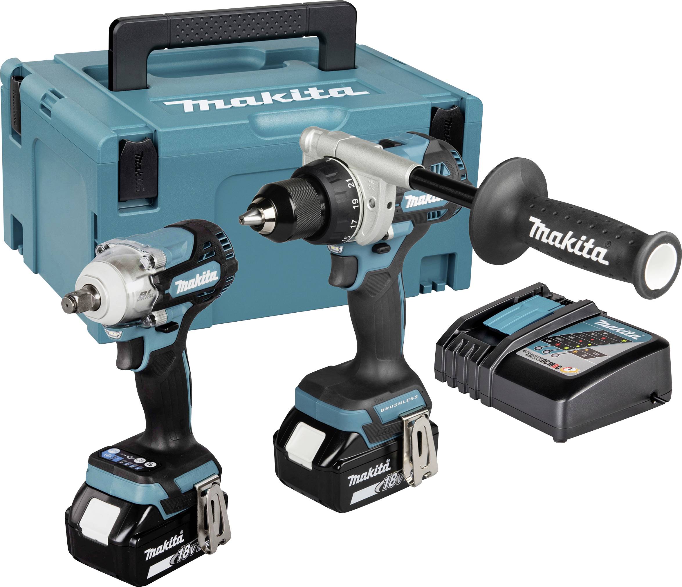 Makita Werkzeugset DLX2588GJ, Akku-Bohrschrauber + Akku-Schlagschrauber im Koffer