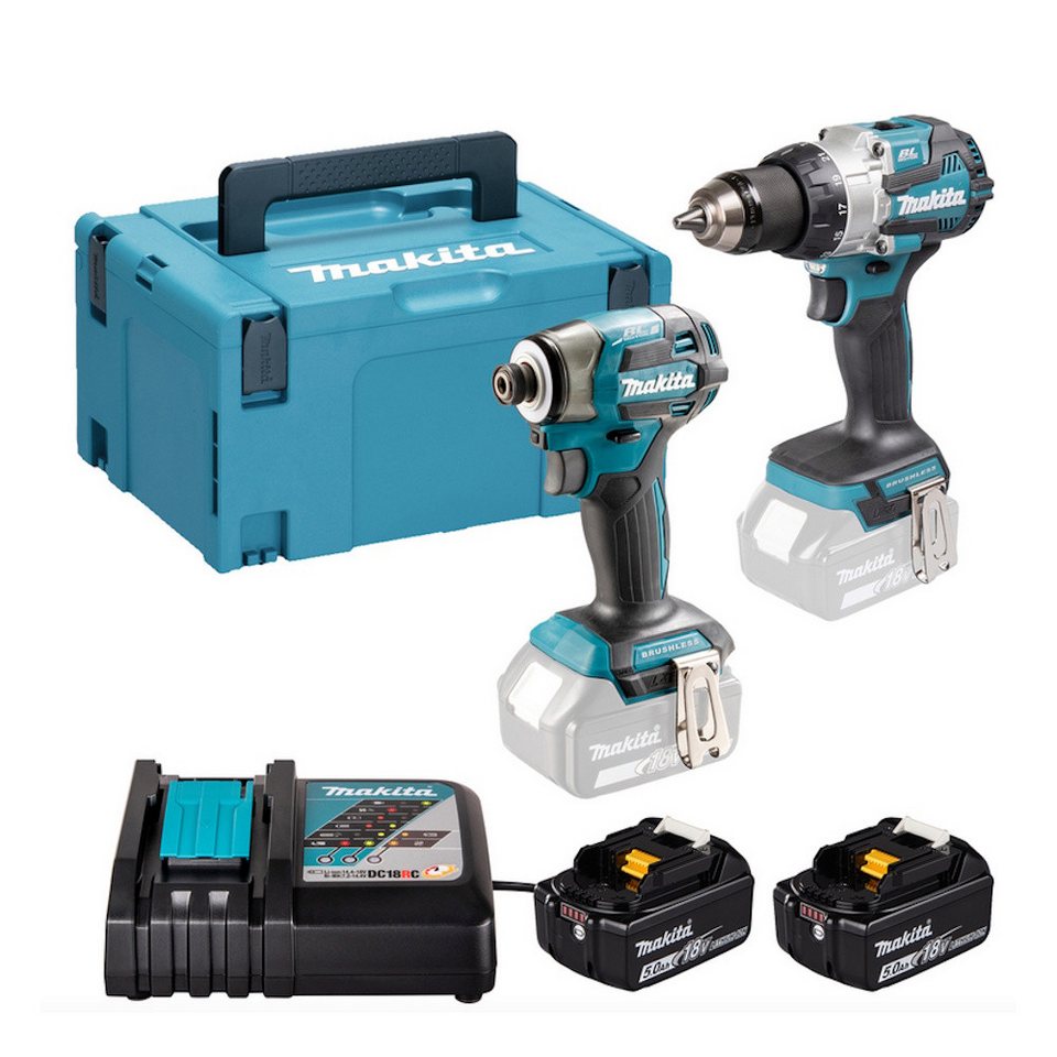Makita DLX2528TJ LXT Combo-Kit 18 V – Akku-Werkzeugset mit Akkus und Ladegerät