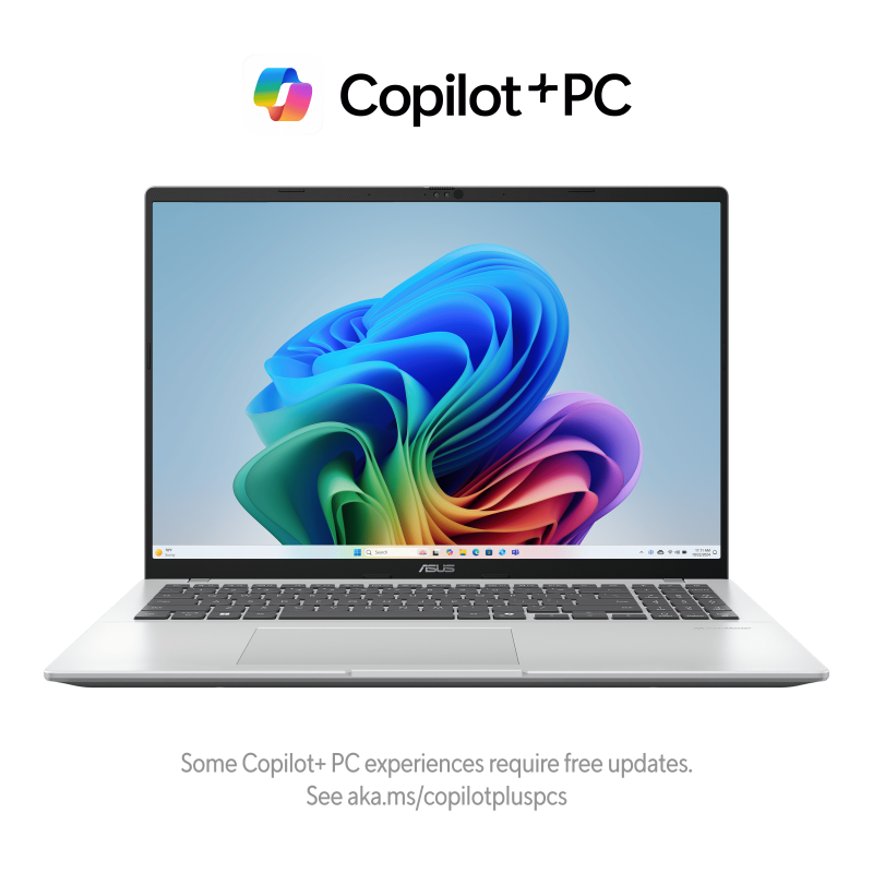 ASUS Vivobook 16 Laptop, Ryzen AI 7, 1TB SSD, Silver